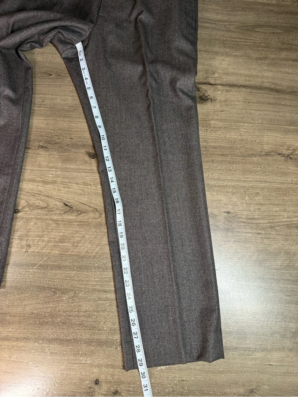 Banana Republic 100% Wool Pleated Dress Pants Mens 34x30 Brown Standard Fit EUC